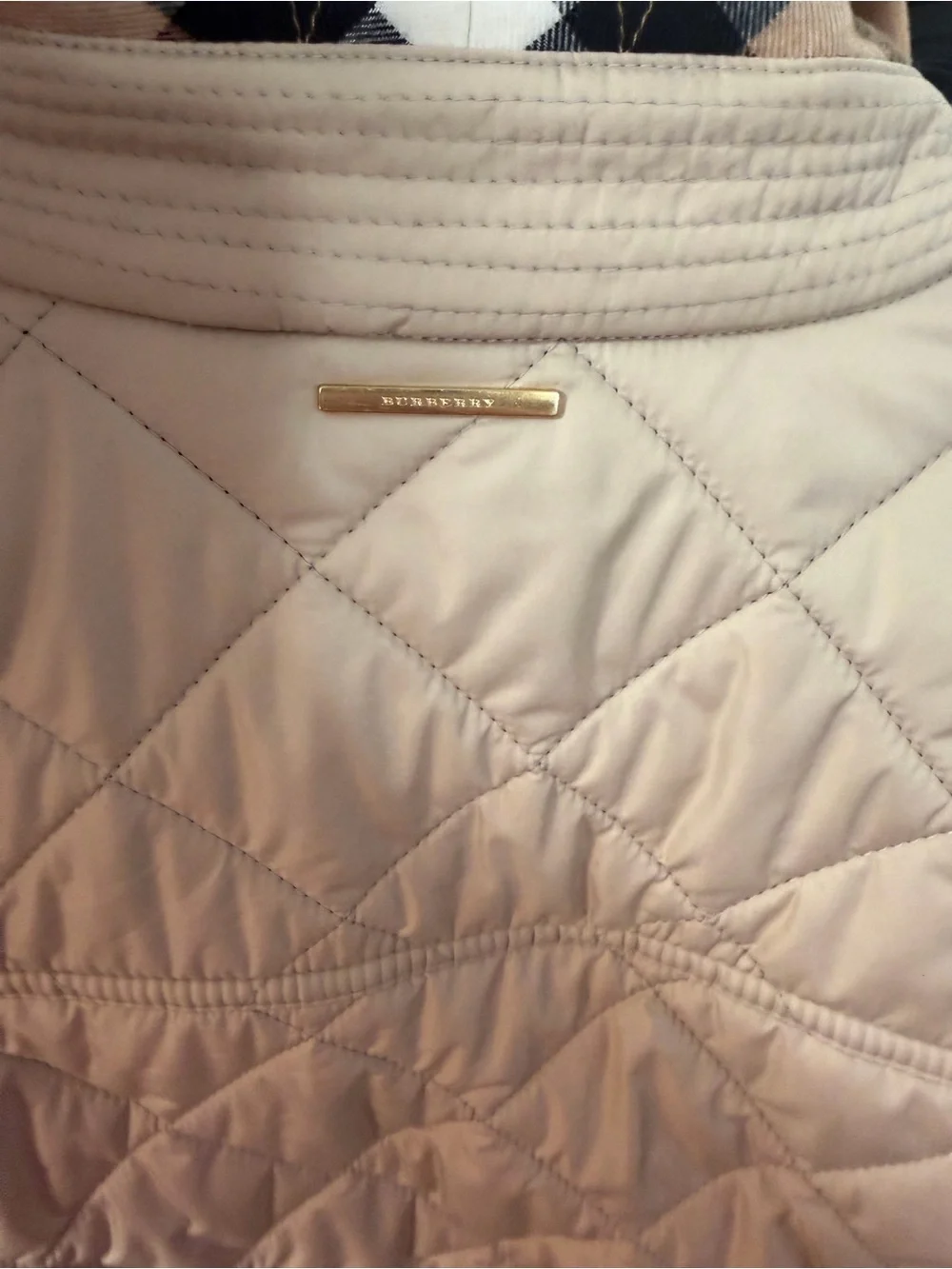 Like New Burberry Beige Quilted Jacket Originally $1097 - Picture 7 of 8